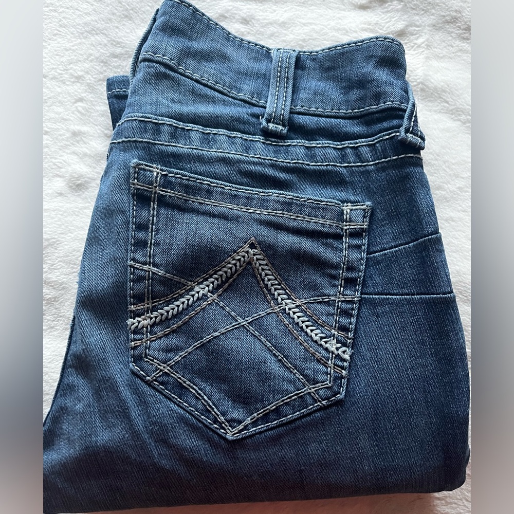 R.E.A.L. Ariat Mid Rise Stretch Whipstitch Boot Cut Jean